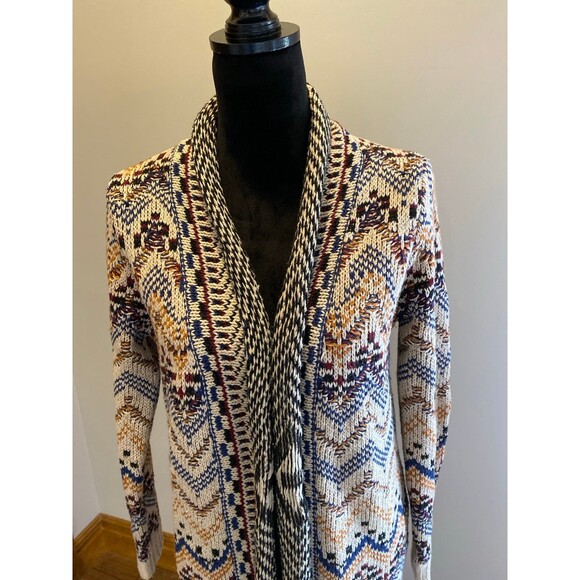 ADORA Oversized Cardigan Sweater Sz Small Multicolor Southwest or Tribal Pattern - Picture 3 of 12